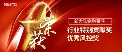 金年会体育金字招牌信誉至上金融荣获“行业特别贡献奖”和“优秀风控奖”